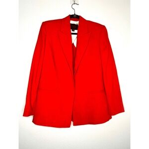 ZARA Women's Orange Red Blazer Size Medium Tailored Lapel Collar  Blazer